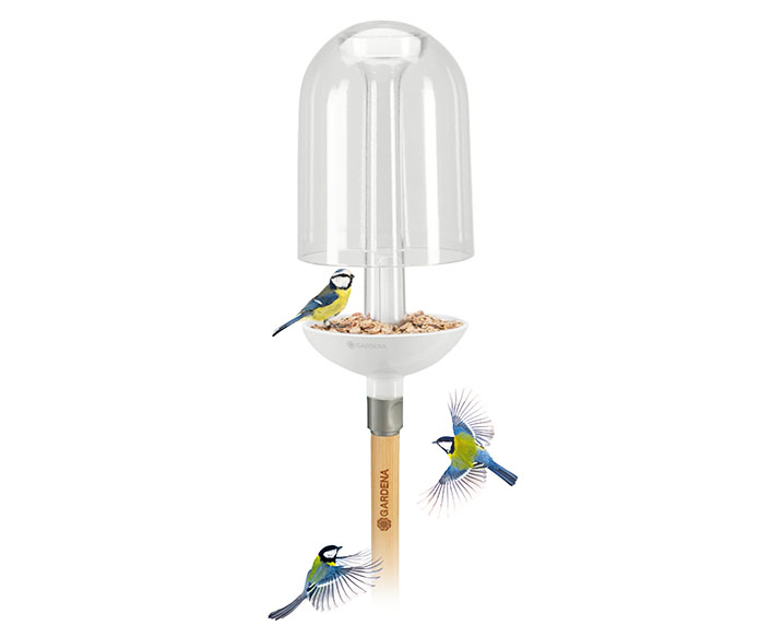 Un comedero para pájaros con un innovador diseño 